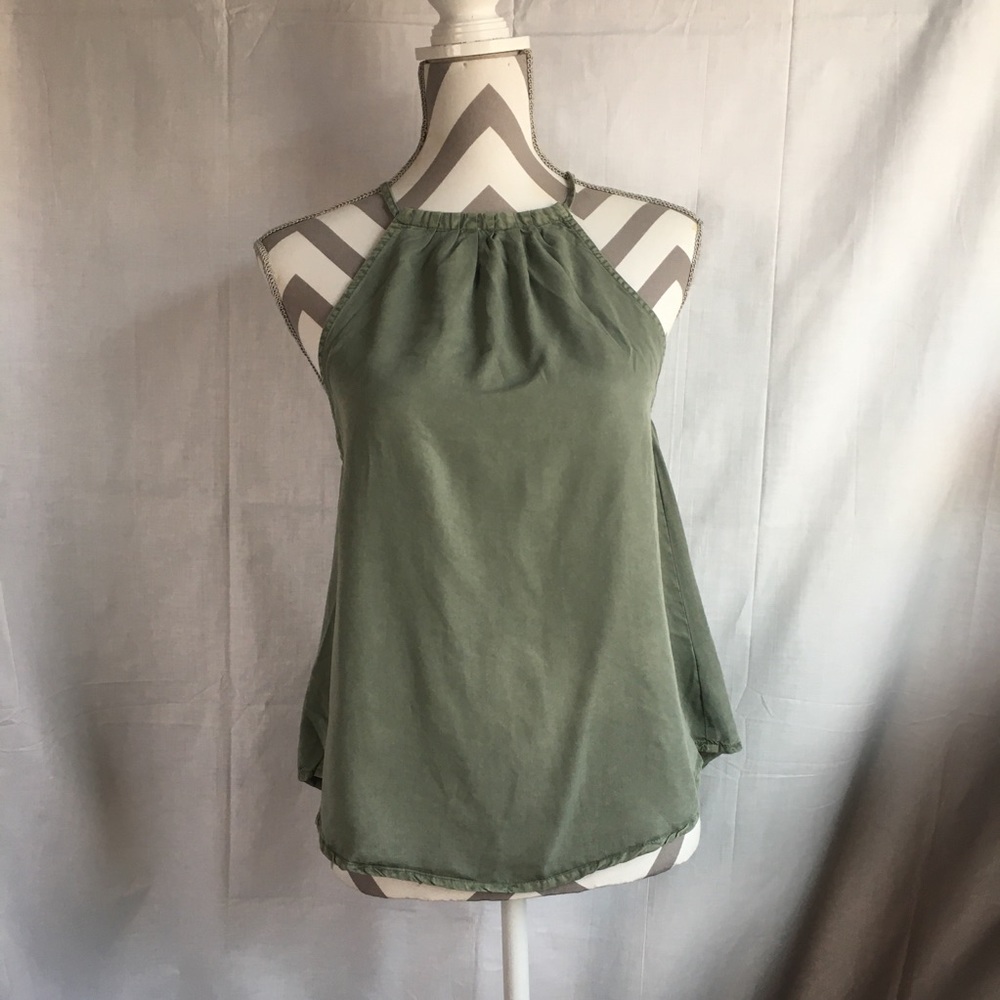 Young Hearts Run Free Sleeveless top Olive green